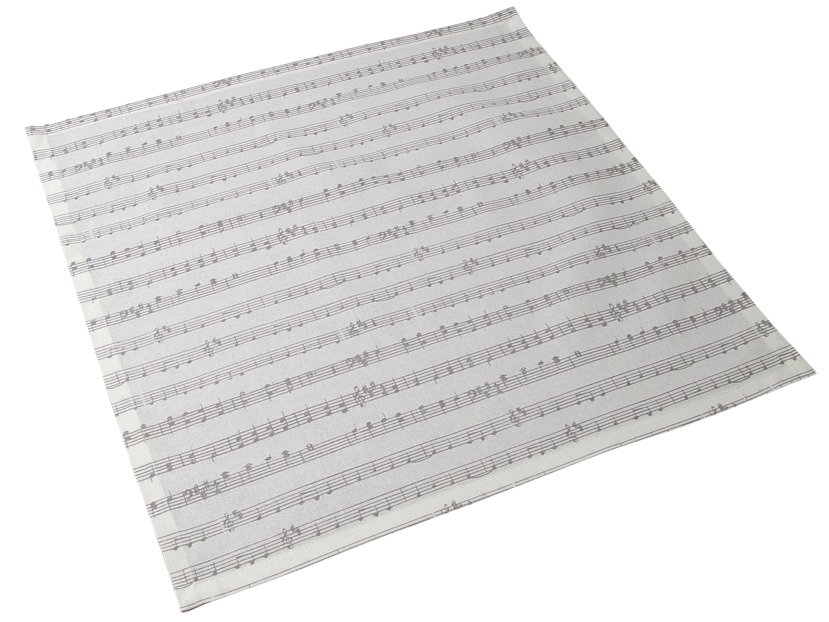 Tablecloth 70 x 70 cm music w / gray