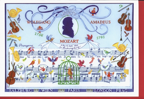 Double card, 250 years of Mozart
