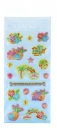 Stickers Tropical mit Palmen, Blumen und Noten