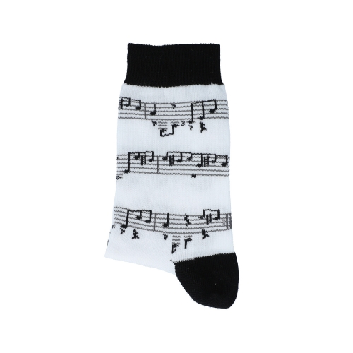 Socks note line black basic color white - size: 35/38