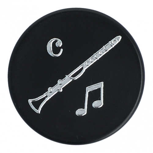 Magnets, organization magnets black / silver - instruments / design: clarinet