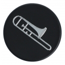 Magnets, organization magnets black / silver - instruments / design: trombone
