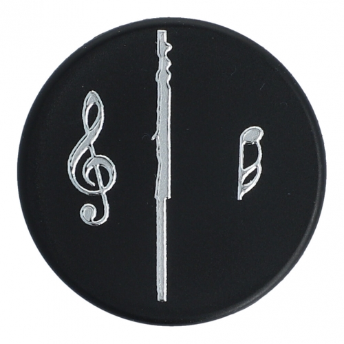 Magnets, organization magnets black / silver - instruments / design: flute