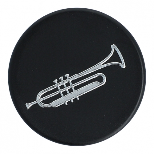 Magnets, organization magnets black / silver - instruments / design: trumpet