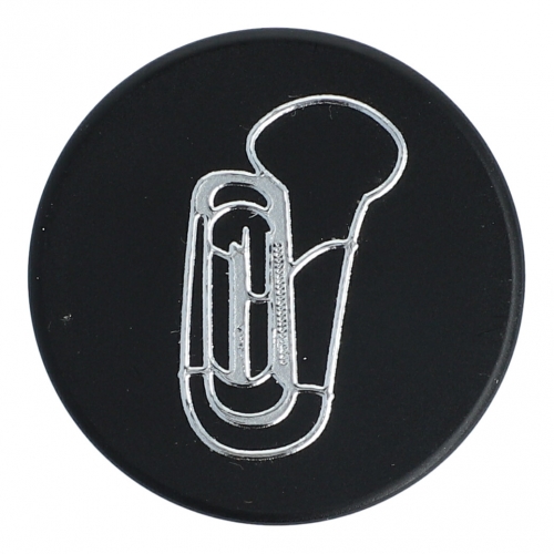 Magnets, organization magnets black / silver - instruments / design: tuba