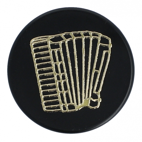 Magnets, organization magnets black / gold - Instruments / Design: accordion