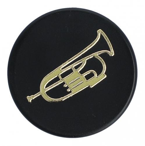 Magnets, organization magnets black / gold - Instruments / Design: Fluegel horn
