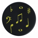Magnets, organization magnets black / gold - Instruments / Design: mix of notes
