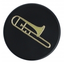 Magnets, organization magnets black / gold - instruments / design: trombone