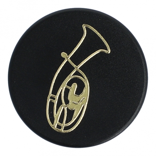 Magnets, organization magnets black / gold - instruments / design: tenor horn