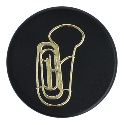 Magnets, organization magnets black / gold - Instruments / Design: Tuba