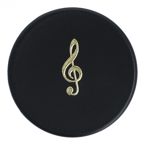 Magnets, organization magnets black / gold - Instruments / Design: treble clef