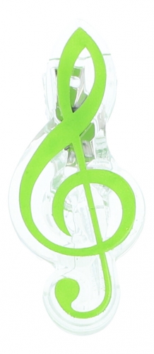 colorful clasps treble clef - color: green