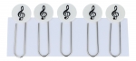 Clamps with musical motifs - Instruments / Design: treble clef