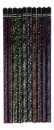 Pencils mix of notes with decorative gemstone - color: multicolored
