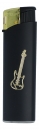 Electronic lighter black / gold different motifs - instruments / design: electric guitar