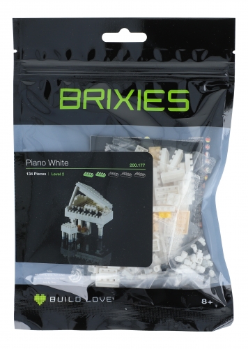 Brixies Mini-Collections / Microsized building blocks, Grand Piano white