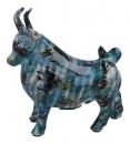 Ceramic money box bull