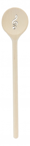 Beechwood wooden spoon, treble clef