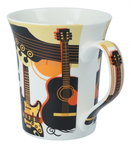 Ceramic mug in box, various instruments