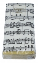 Paper handkerchiefs Musica, with gold rim