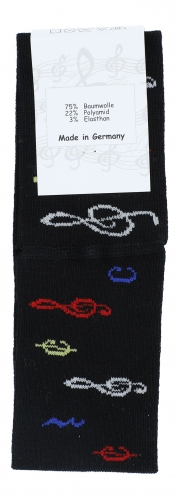 Forehead band, black, one size, colored treble clef