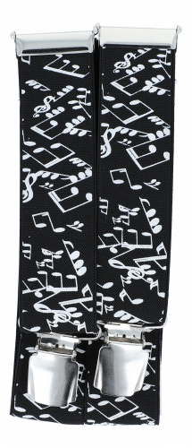 Pants straps, highly elastic, adjustable basic length up to 110 cm - color: black
