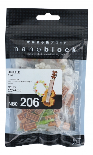 Nanoblock, ukulele, in a PE bag with instructions