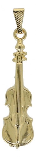 Pendant cello, without chain, gold plated