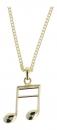 Pendant sixteenth note, with chain