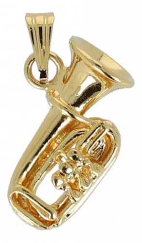 Pendant tuba, without chain, gold plated