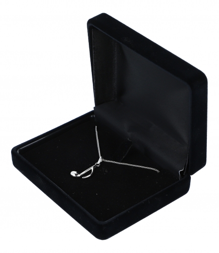 Eighth note pendant with chain, sterling silver 925 in gift box
