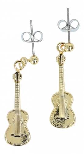 Pair of earrings, concert guitar