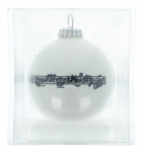 Stave Christmas bauble in gift box