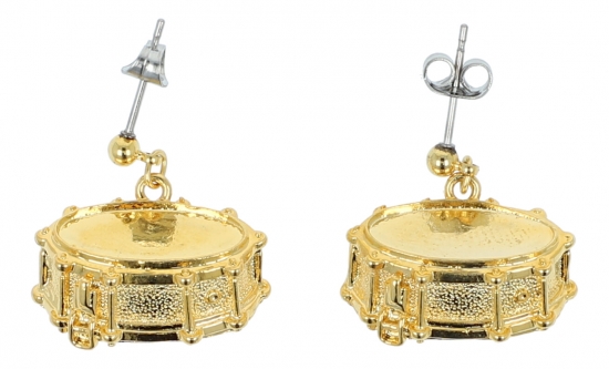 Pair of earrings, snare drum