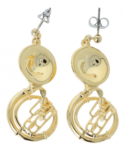 Pair of earrings, sousaphone