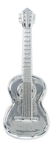 Pin, without box, concert guitar - material: silver plated