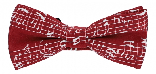 Bow tie, note lines, different colors - color: burgundy / white