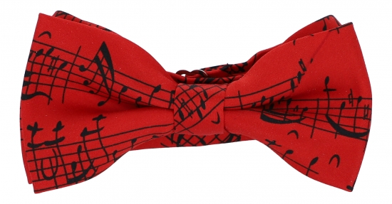Bow tie, note lines, different colors - color: red / black