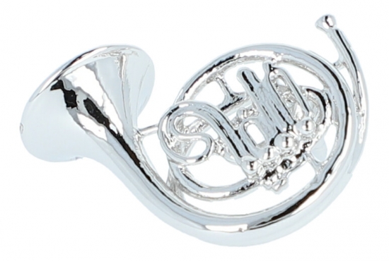 Pin, without box, horn - material: silver plated