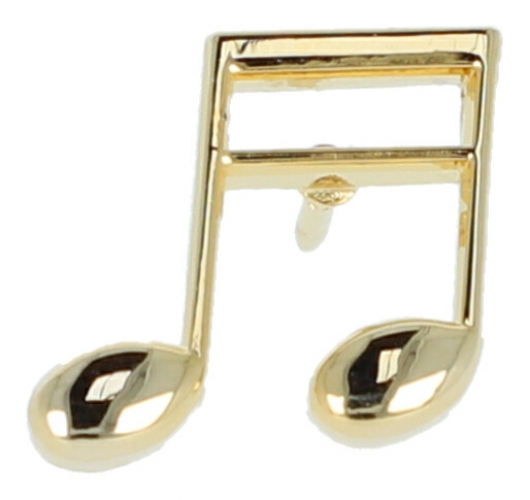 Pin, without box, sixteenth note - Material: gold plated
