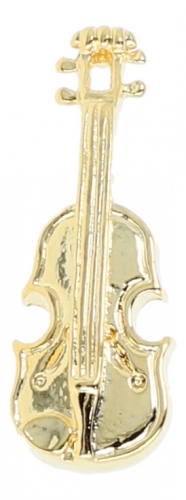 Pin, without box, violin - material: gold plated