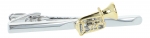 Tie clip, carrier silver plated, tuba gold plated