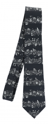 Tie, Bach notes horizontally different colors - color: black / white