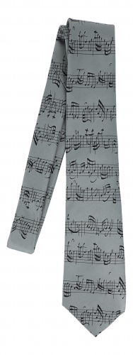 Tie, Bach notes horizontally different colors - color: gray / black