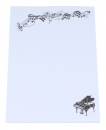 Notepad DIN A6 different motifs - instruments / design: piano