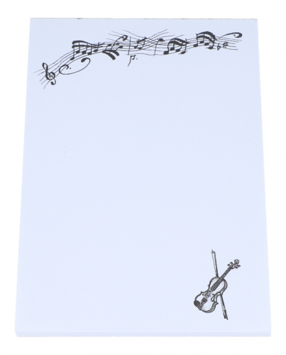 Notepad DIN A6 different motifs - instruments / design: violin
