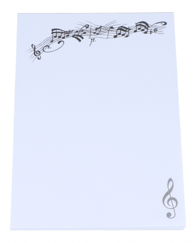 Notepad DIN A6 different motifs - instruments / design: treble clef