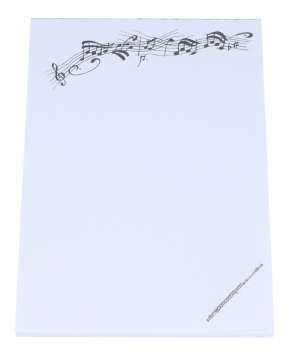 Notepad DIN A6 different motifs - instruments / design: flute