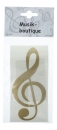 Violinschlüssel-Sticker in schwarz, silber oder gold
